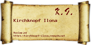 Kirchknopf Ilona névjegykártya