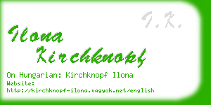 ilona kirchknopf business card